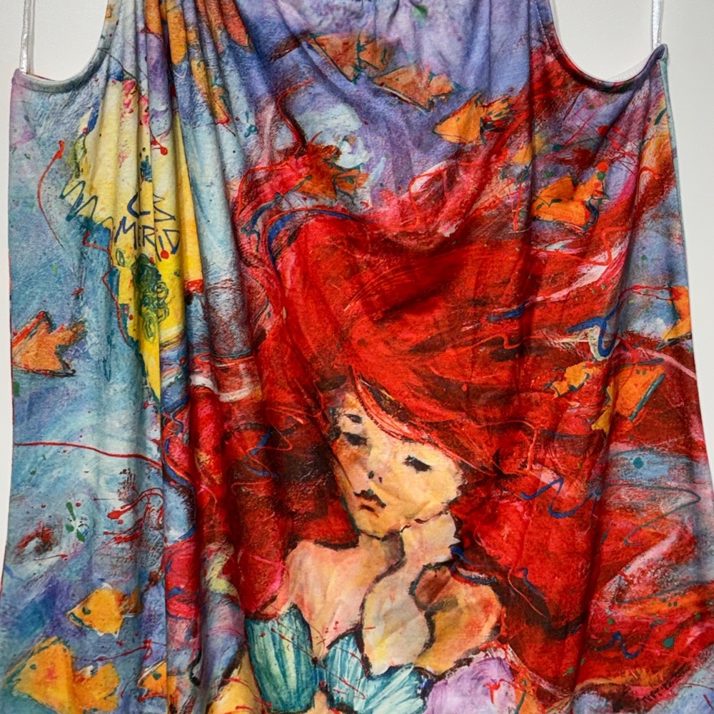 Leoma Lovegrove Mermaid Print Art to Wear Swim Cover- Up Dress- Never Worn - Picture 6 of 17